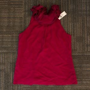 Burgundy red Ann Taylor blouse